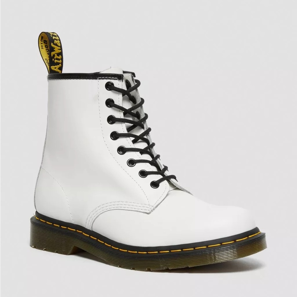 Dr. Martens® 1460 Smooth Leather Lace Up Boots in White
